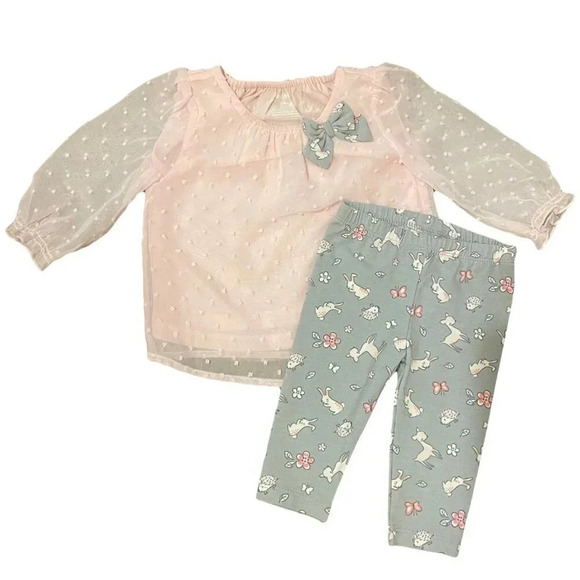 Healthtex Other - Healthtex Pink & Gray Outfit